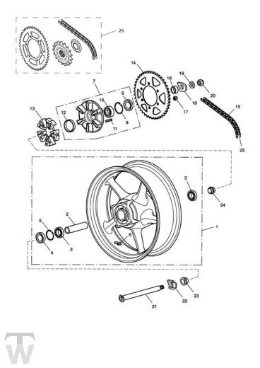 Hinterrad - Daytona 675 bis FIN381274