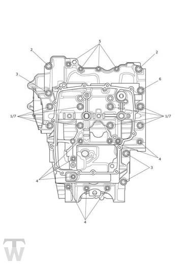 Motorgehäuse Schrauben - Tiger 800 XC