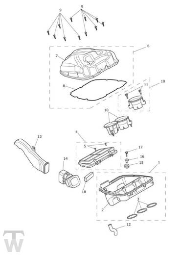 Luftfilterkasten - Tiger 800 XC