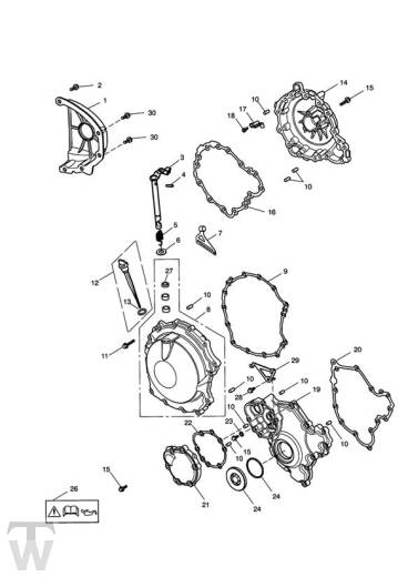 Motordeckel - Speed Triple 1050 bis FIN333178