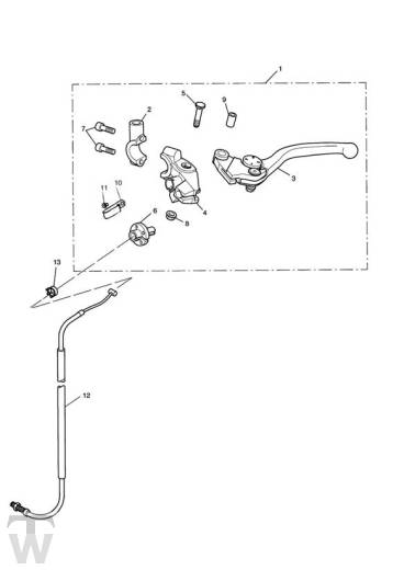 Kupplungsarmatur - Speed Triple 1050 bis FIN333178