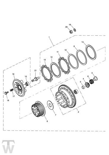 Kupplung - Speed Triple 1050 bis FIN333178