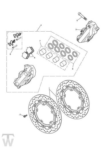 Bremse vorn - Speed Triple 1050 ab FIN333179