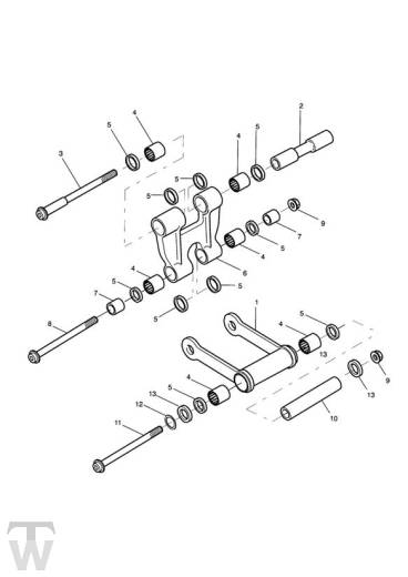 Rear Suspension Linkage - Speed Triple 1050 from VIN333179