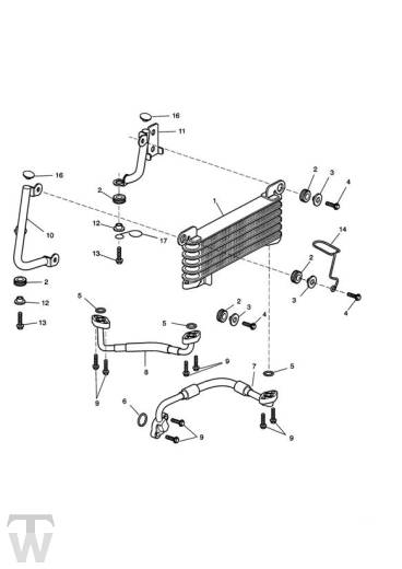 Ölkühler ab Motor261328 - Speed Triple 1050 ab FIN333179