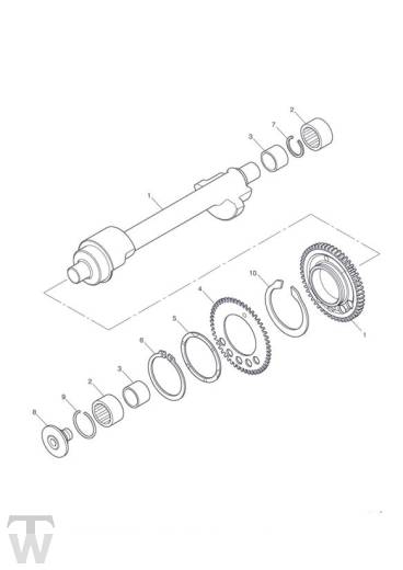 Balancer Shaft - Tiger1050 & SE