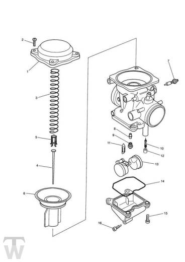 Carburator Parts Keihin - Adventurer from VIN71699