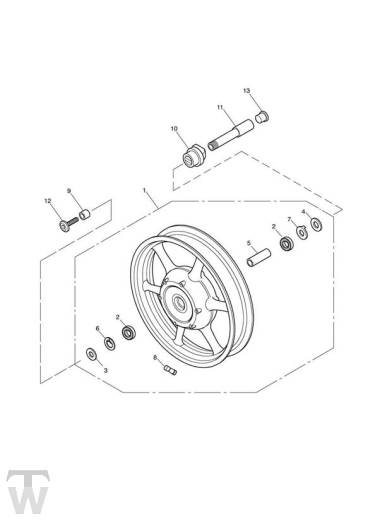 Vorderrad ab FIN281466-F2 & ab 279279-F4 - America Vergaser