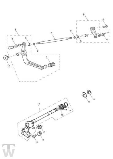 Schaltwelle - Street Triple R bis FIN560476