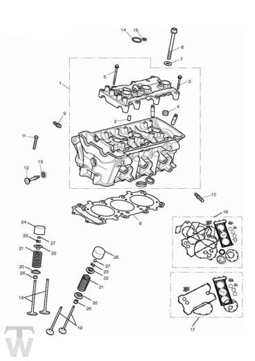Zylinderkopf Ventile - Street Triple R bis FIN560476
