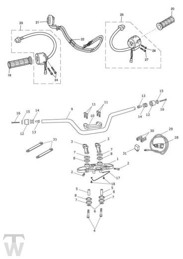 Lenker Schalter - Tiger Sport bis FIN750469