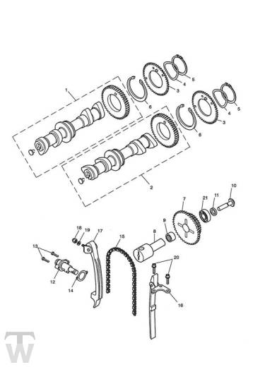 Nockenwellen Steuerkette - America EFI bis FIN468389