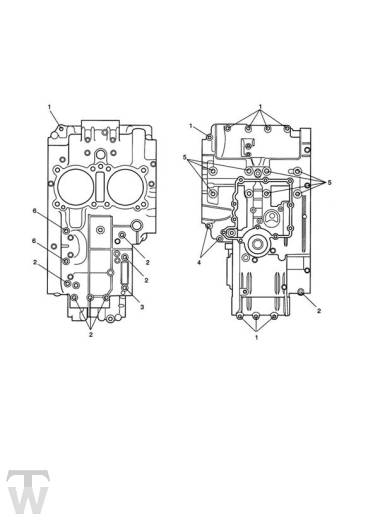 Motorgehäuse Schrauben - America EFI bis FIN468389