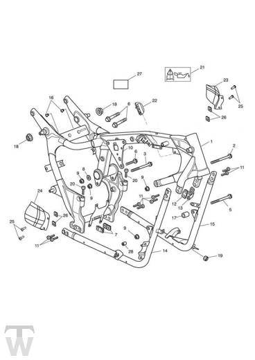 Hauptrahmen - America EFI ab FIN468390
