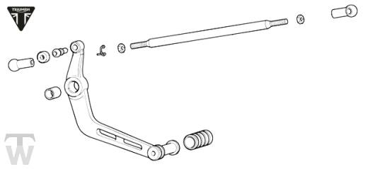 Gear Lever Daytona 675 from VIN564948