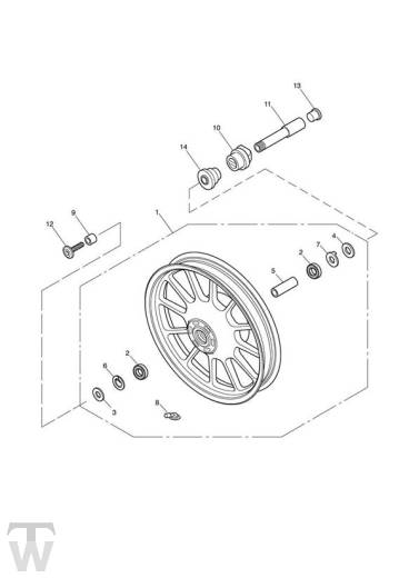 Vorderrad - America EFI bis FIN468389