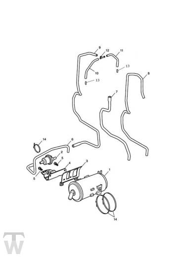 EVAP System (CA) - America EFI up to VIN468389