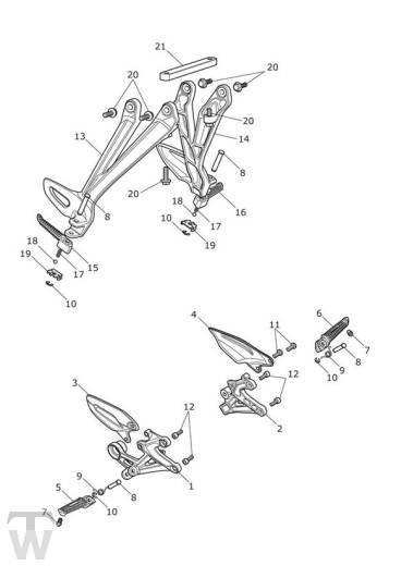 Fussrasten - Street Triple ab FIN560477