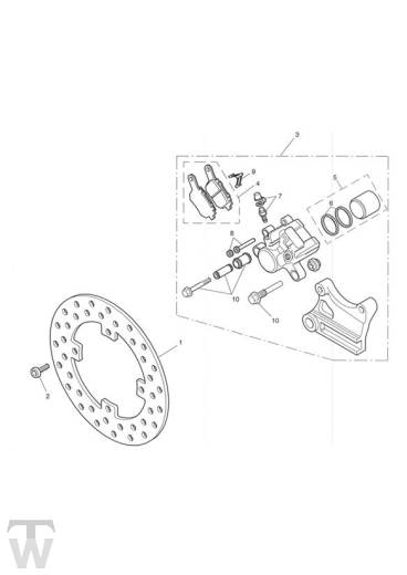 Bremse hinten Zweiarmschwinge - Daytona 955i ab FIN1332513