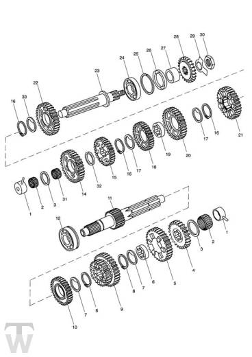 Getriebe ab Motor220358 - Daytona 955i ab FIN1332513