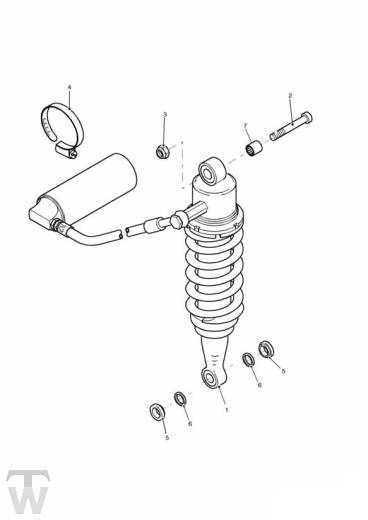 Federbein Einarmschwinge - Daytona 955i ab FIN1332513