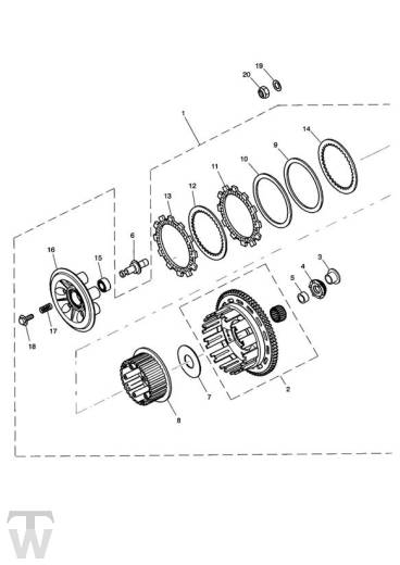 Kupplung bis Motor228630 - Daytona 955i ab FIN1332513