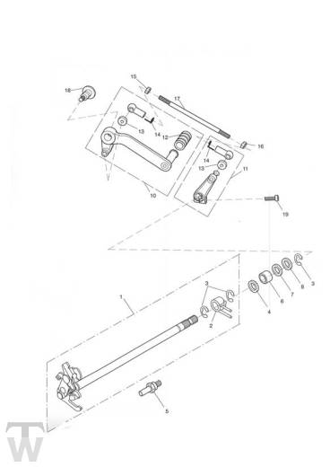 Schaltwelle ab FIN210262 - Daytona 955i ab FIN1332513