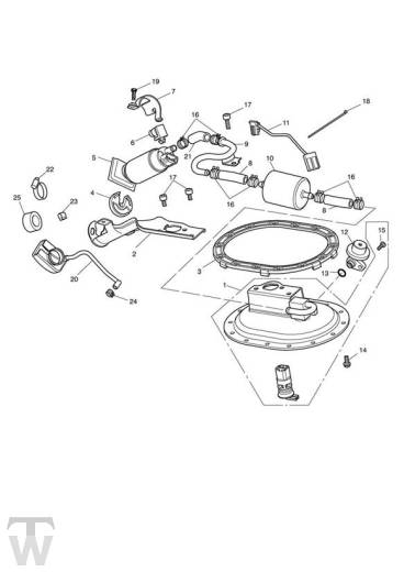 Benzinpumpe - Bonneville EFI bis FIN380776