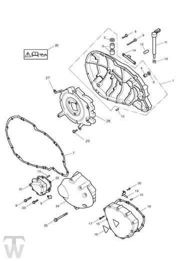 Motordeckel - Bonneville EFI bis FIN380776