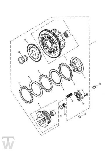 Kupplung - Bonneville EFI bis FIN380776