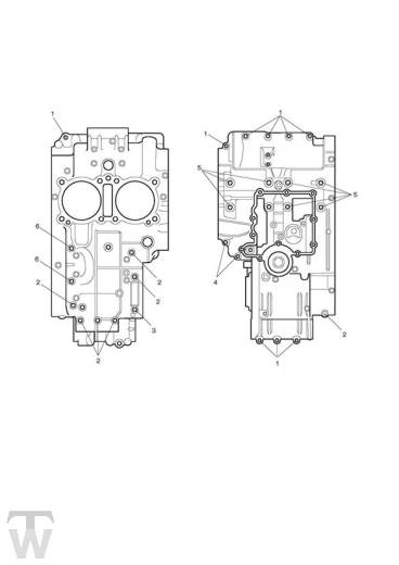 Motorgehäuse Schrauben - Bonneville EFI bis FIN380776