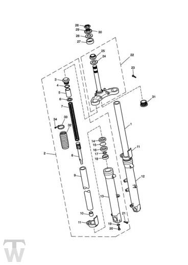 Telegabel - Bonneville EFI bis FIN380776