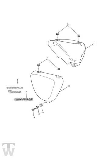 Seitenverkleidung alle bis FIN451560 - Bonneville & SE ab FIN380777
