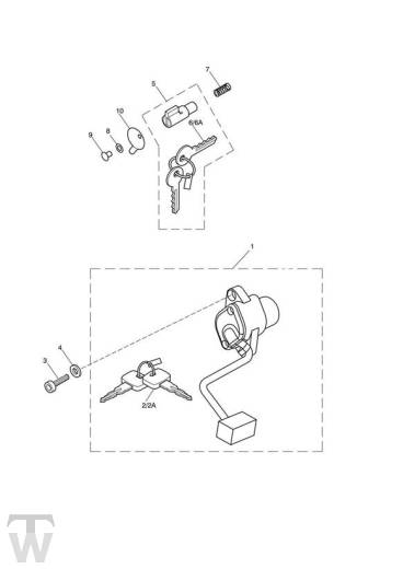 Lockset Ignition - Bonneville T100 EFI & EFI Black