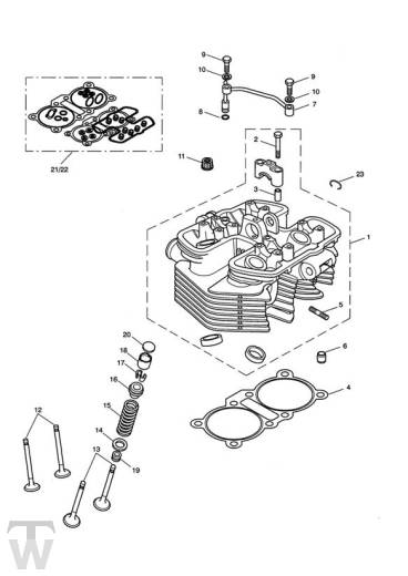 Cylinder Head - Bonneville T100 EFI & EFI Black