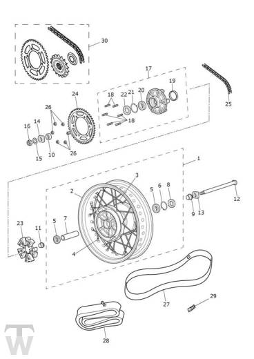 Rear Wheel - Bonneville T120