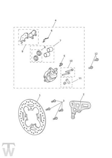 Bremse hinten - Bonneville T120 Black