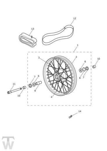 Front Wheel - Bonneville T120 Black