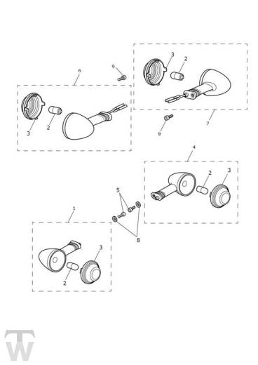 Blinker - Bonneville T100 LC Black