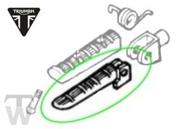 Footrest front Right Daytona 900 & 1200