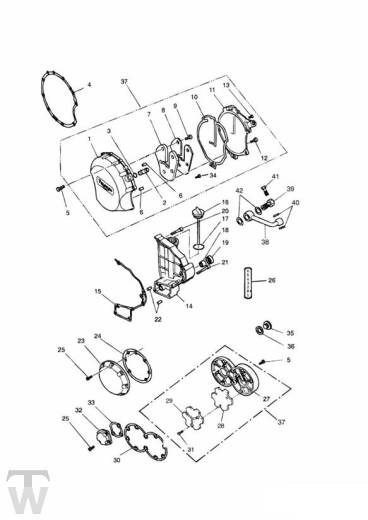 Motordeckel 3Zylinder - Daytona 750 & 1000