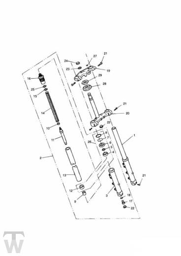 Front Suspension - Daytona 750 & 1000