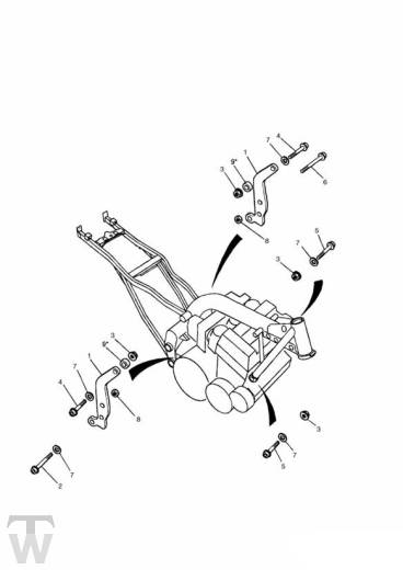Hauptrahmen Anbauten - Daytona 900 & 1200