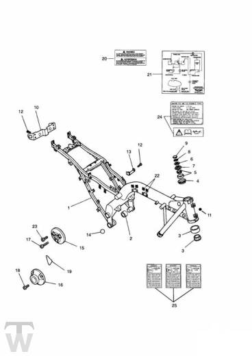 Main Frame Assembly - Daytona 900 & 1200