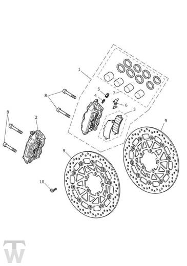 Bremssattel vorn - Daytona R bis FIN564947