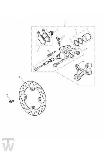 Bremssattel hinten - Daytona R bis FIN564947
