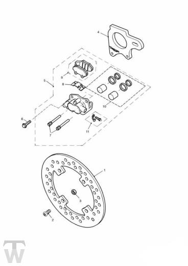 Bremse hinten - Speed Triple 955i ab FIN141872