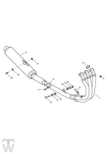 Auspuff - Speed Triple 955i ab FIN141872