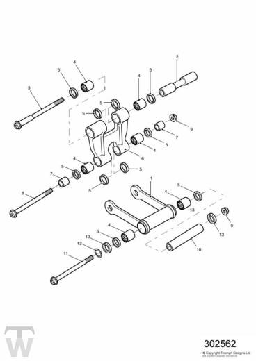 Federbein Umlenkung - Speed Triple 955i ab FIN141872