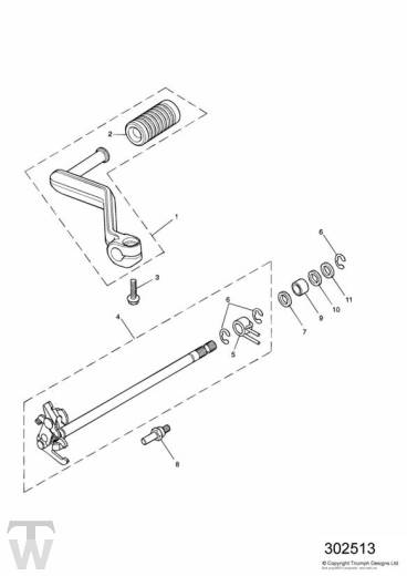 Schaltwelle - Speed Triple 955i ab FIN141872